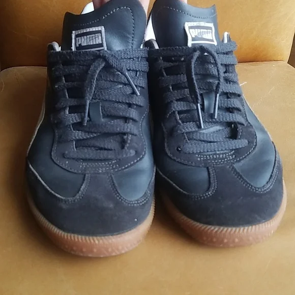 Puma Super Liga Blue/Black Leather Retro Gum Soles Men's Shoes 10.5 - Picture 2 of 9